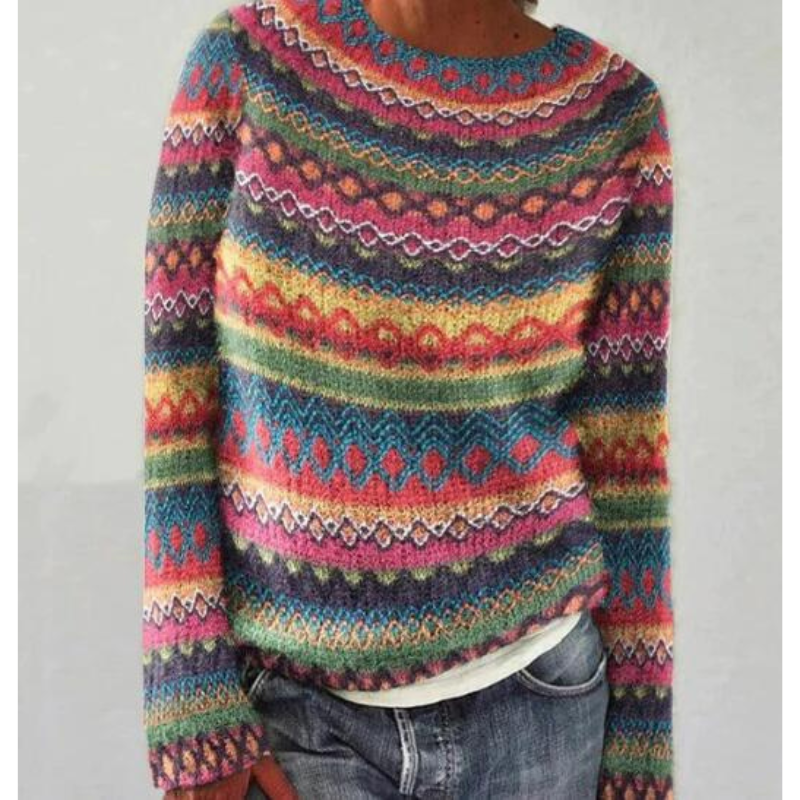 Norvielle Damen Strickpullover Rundhals