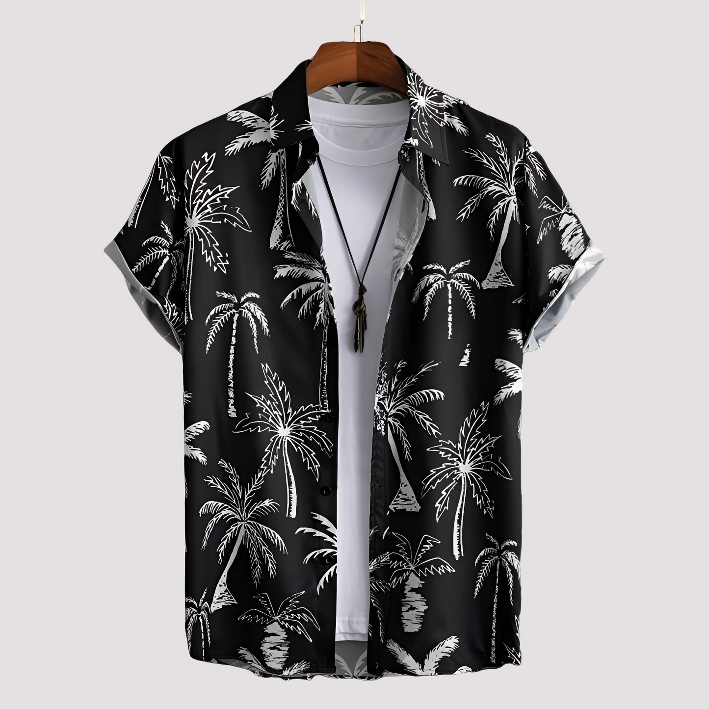 Herren Hawaii-Hemd Lässig Baumwolle
