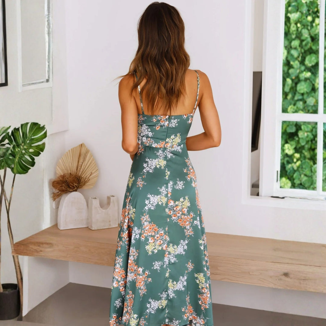 Damen Hochzeitsgast Maxikleid Bedruckt