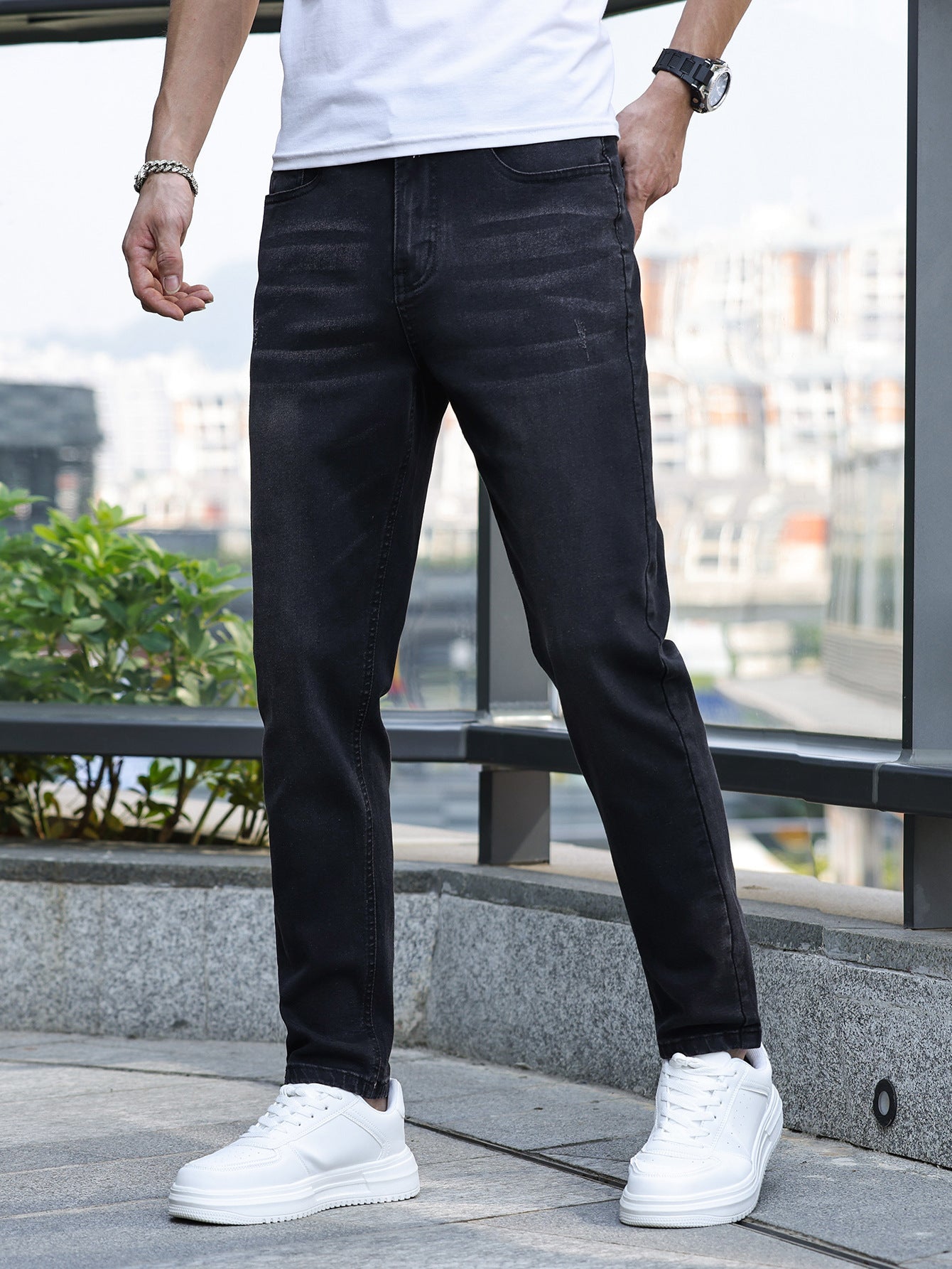 Herren Jeans Classic Stretch Denim Bequem