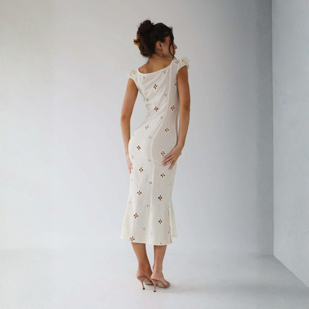 Damen Meerjungfrauen-Midi-Kleid Figurbetont