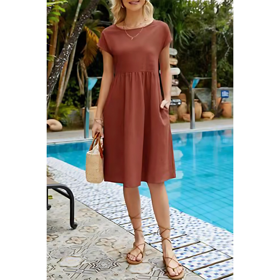 Imogen Damen Patchwork-Kleid Zeitgemäß