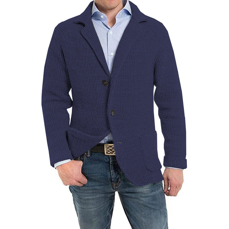 Herren Cardigan Weiches Strickmaterial Reguläre Passform