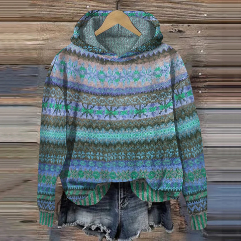 Norweger Pullover Gefüttert Hoodie