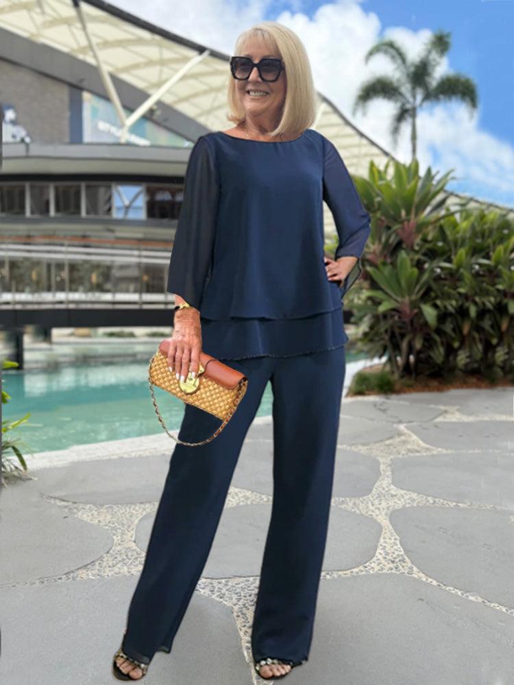 Damen Sommer Zweiteiliges Hosen Set