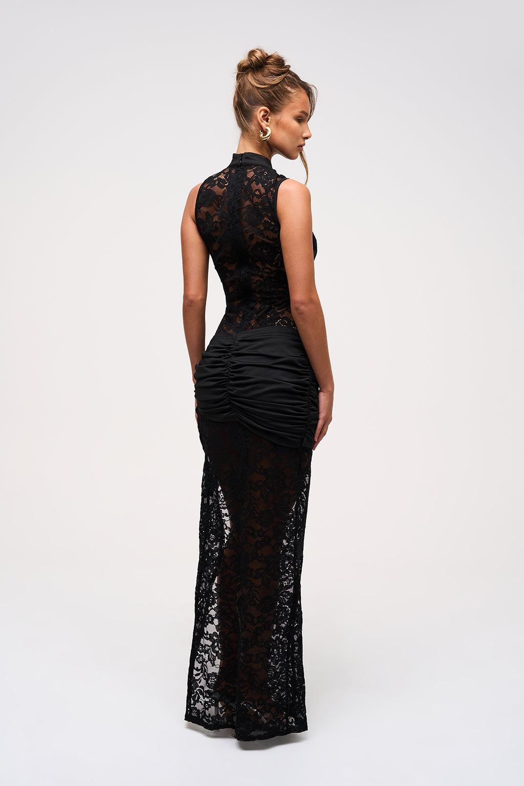 Ärmelloses Damenkleid Spitze Dehnbar Eleganz