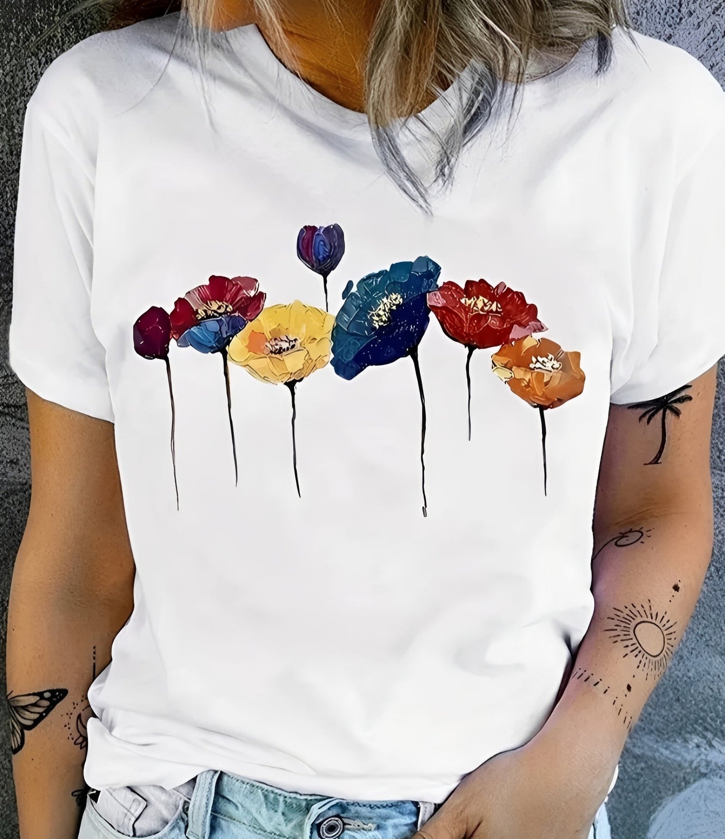 Damen T-Shirt Modisch Bedruckt
