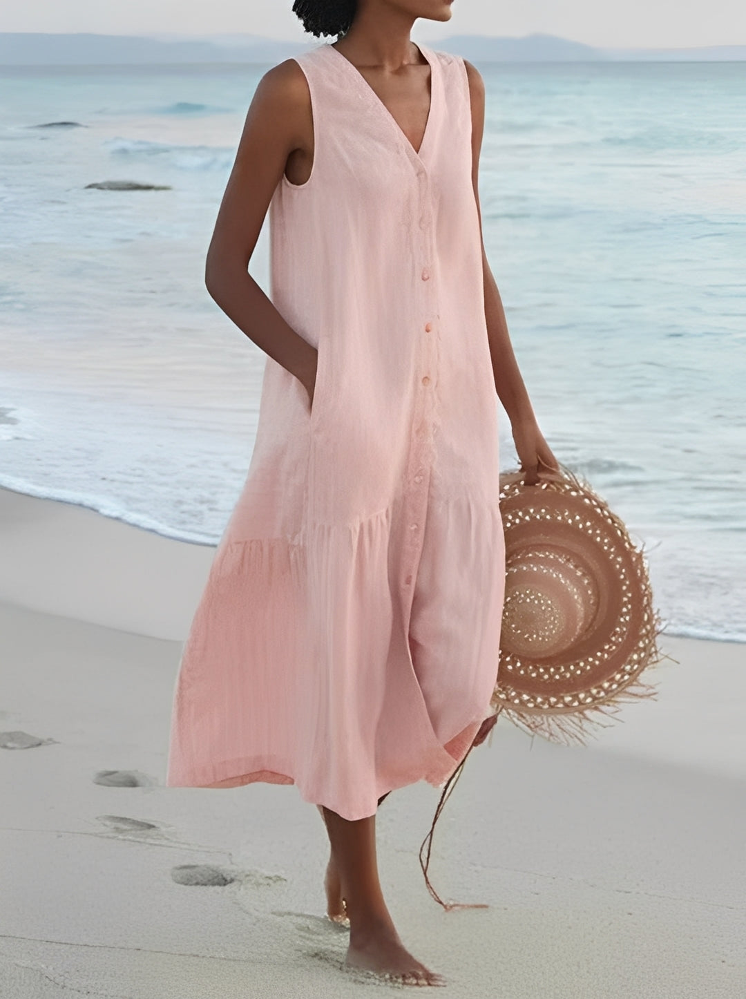 Damen Kleid Lässig Locker Sitzend