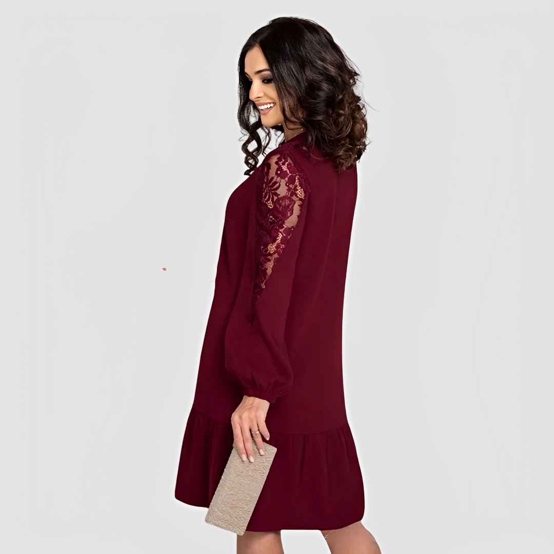 Damen Midi-Kleid Langärmlig