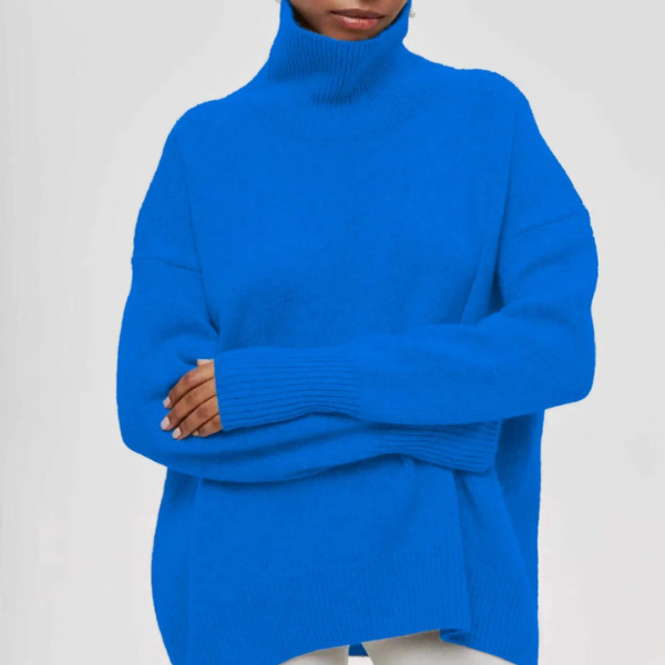 Damen Rollkragenpullover Lässige Passform Winter