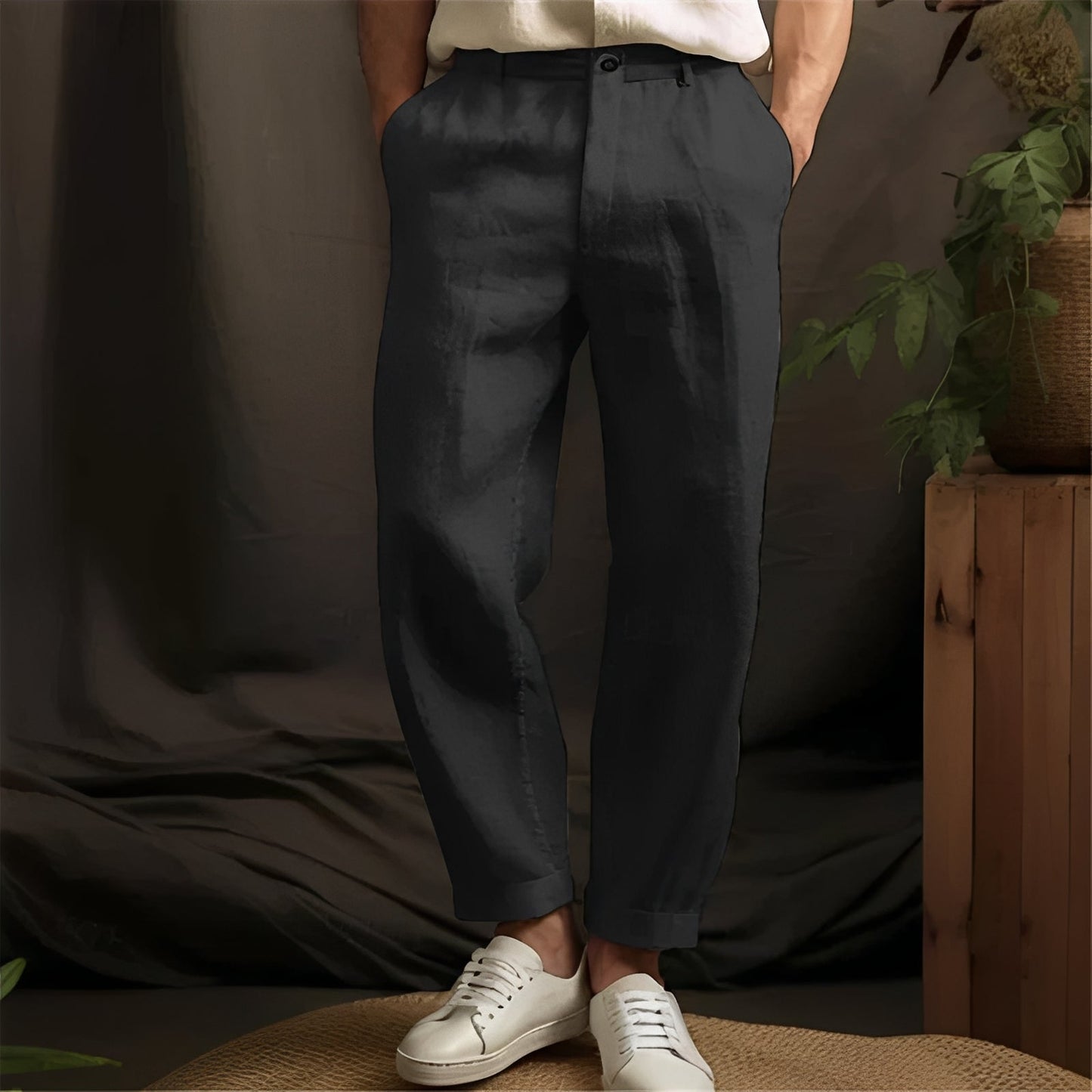 Herrenhose Gerade Geschnitten Bequem