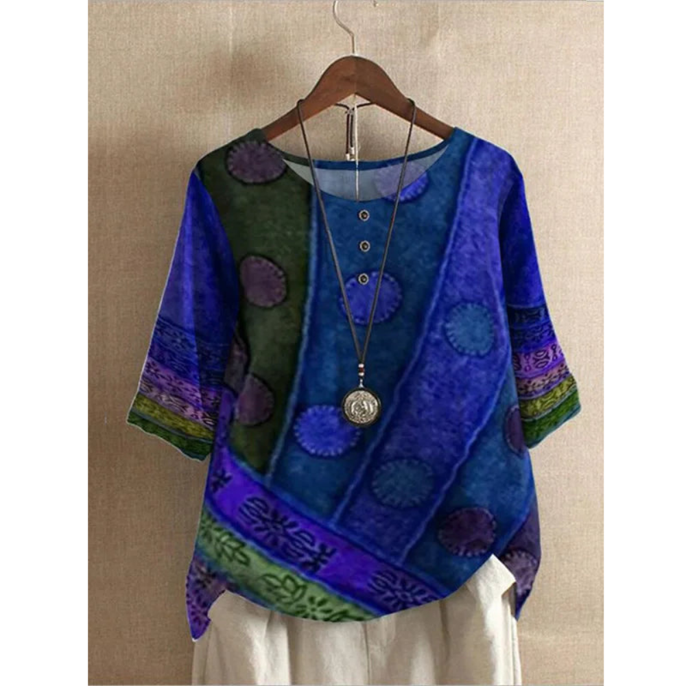 Farbenfrohes Damen-Boho-Oberteil