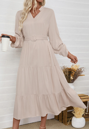 Damen Midi-Kleid Langärmlig mit Jackett