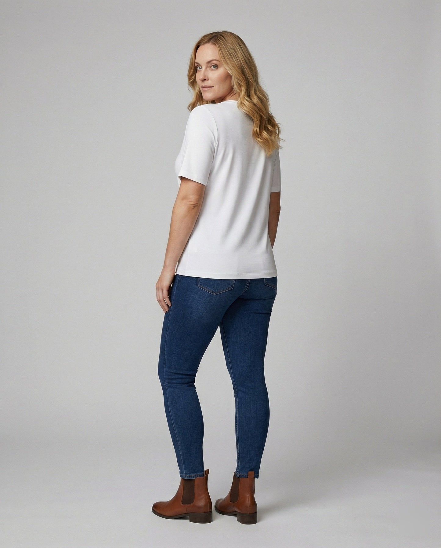Damen Bluse V-Ausschnitt Weiß Sommer