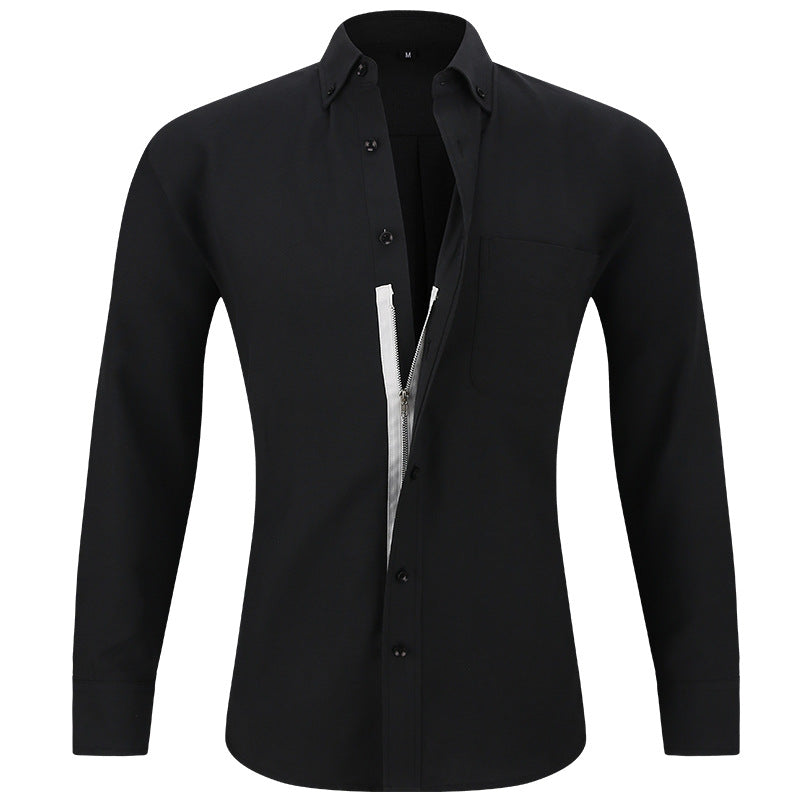 Herren Hemd Knitterfrei Weiss