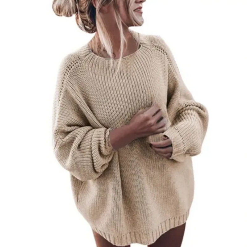 Norvielle Damen Strickpullover Grobgestrickt