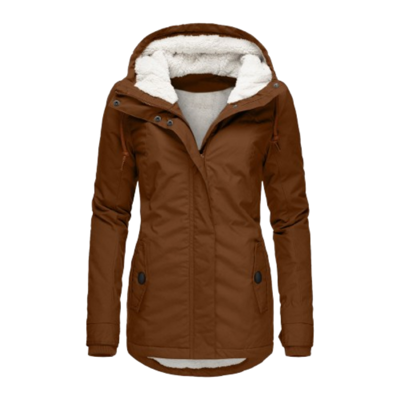 Norvielle Damen Winterparka Sherpa Gefüttert Warm