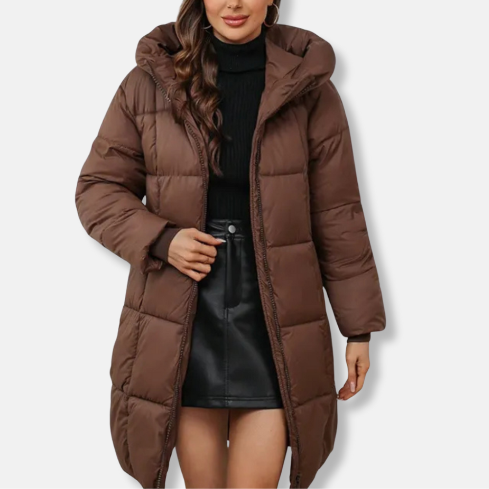 Norvielle Damen Daunenmantel Winterjacke Gefüttert Mit Kapuze