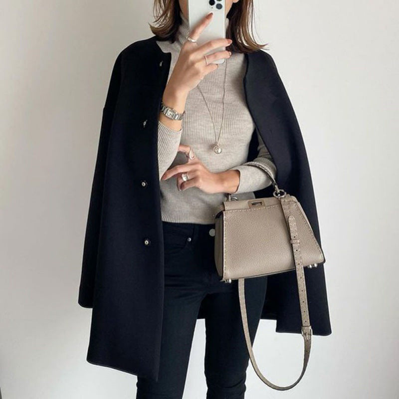Lia Damen Mantel Geradlinig Elegent
