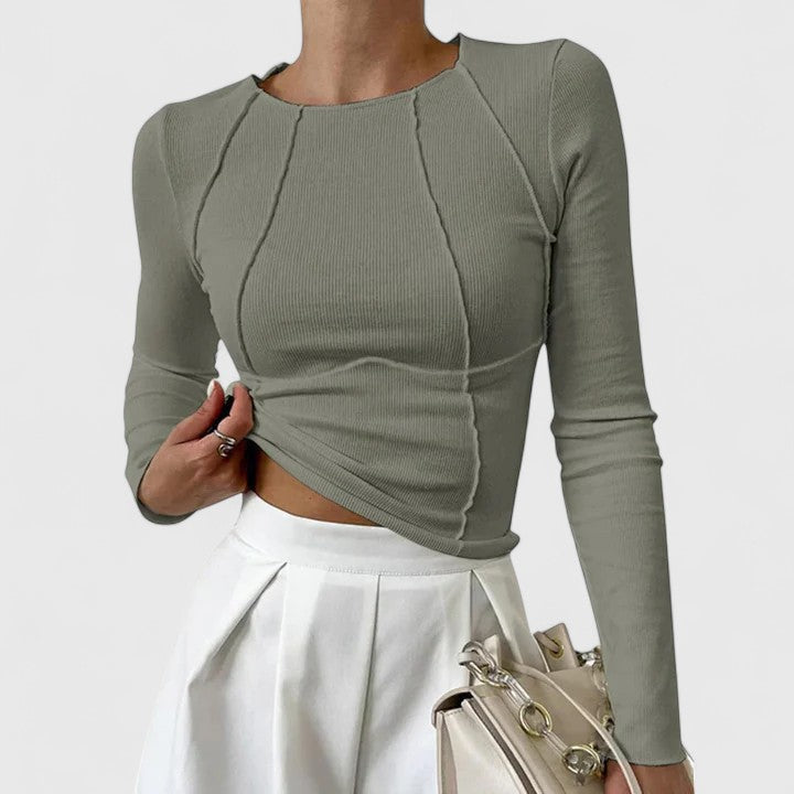 Damen Langarmshirt Eng Anliegend