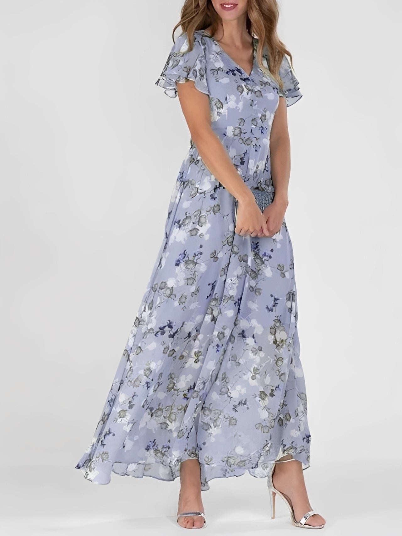 Eliza Damenkleid Blumenmuster Leicht Sommerkleid
