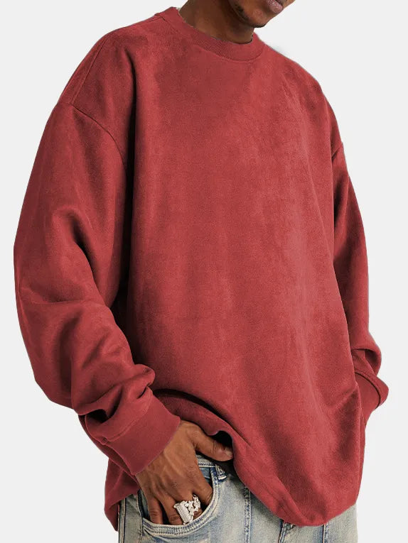 Norvielle Herren Suede Pullover Klassisch
