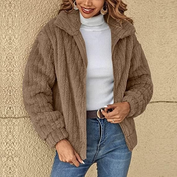 Damen Plüsch-Pullover Winterweich
