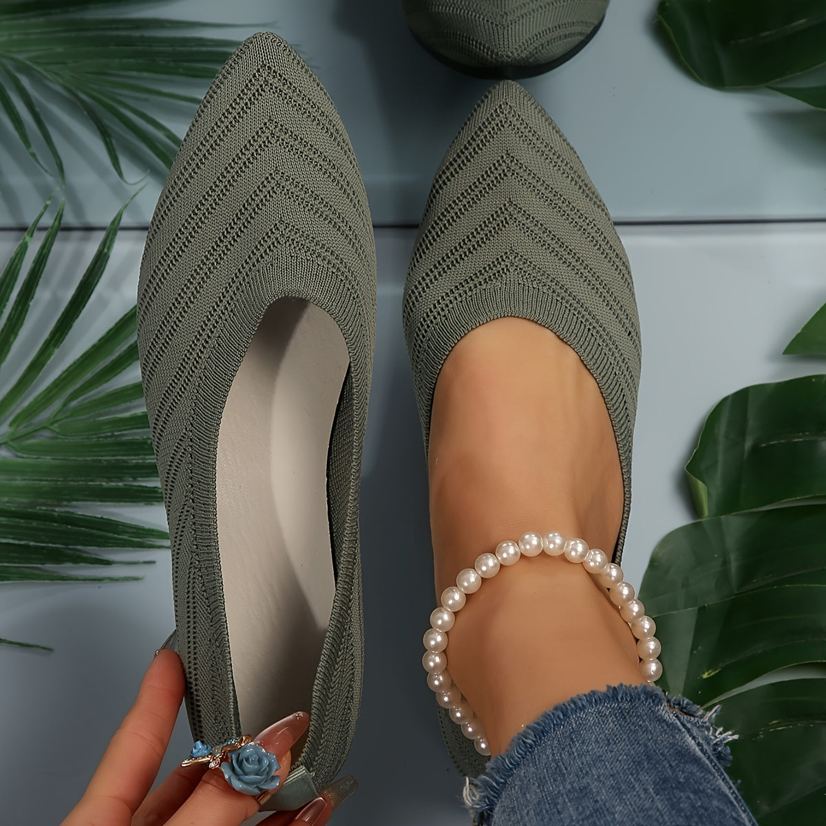 Damen Flache Schuhe Bequem Norvielle