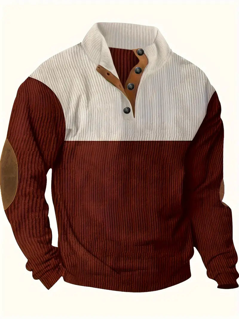 Manfred Herren Pullover Color-Block Baumwolle Multifarben