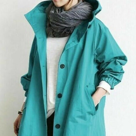 Norvielle Damen Regenjacke Wasserdicht Oversized