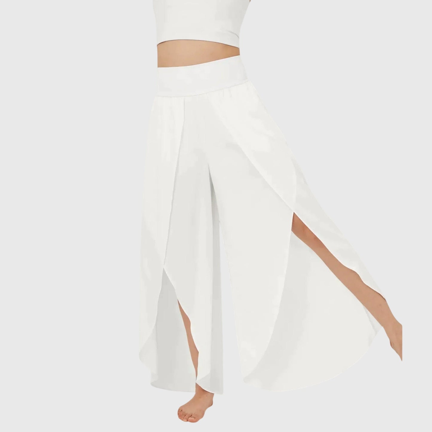 Damen Weite Boho-Hose mit Schlitzdesign