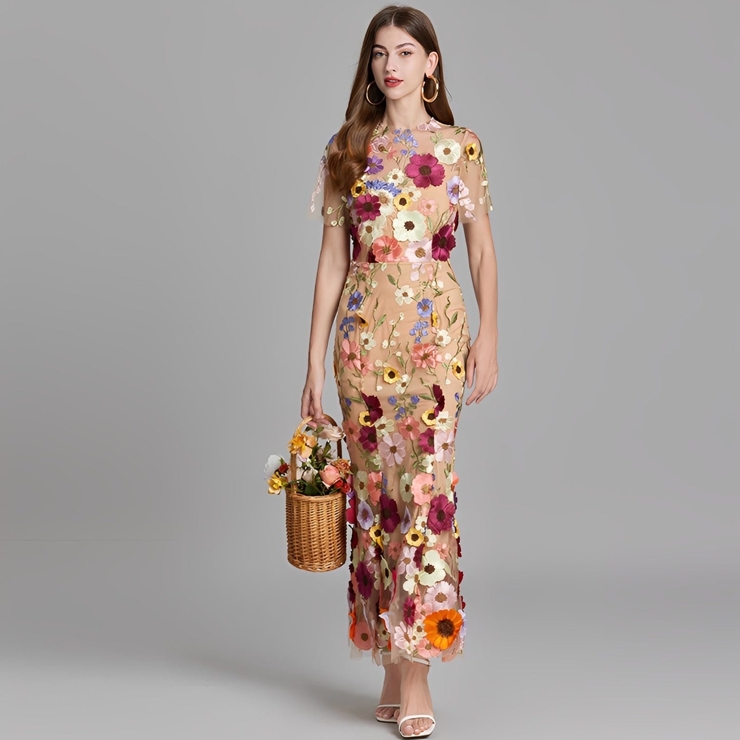 Nina Mädchenkleid Blumenstickerei