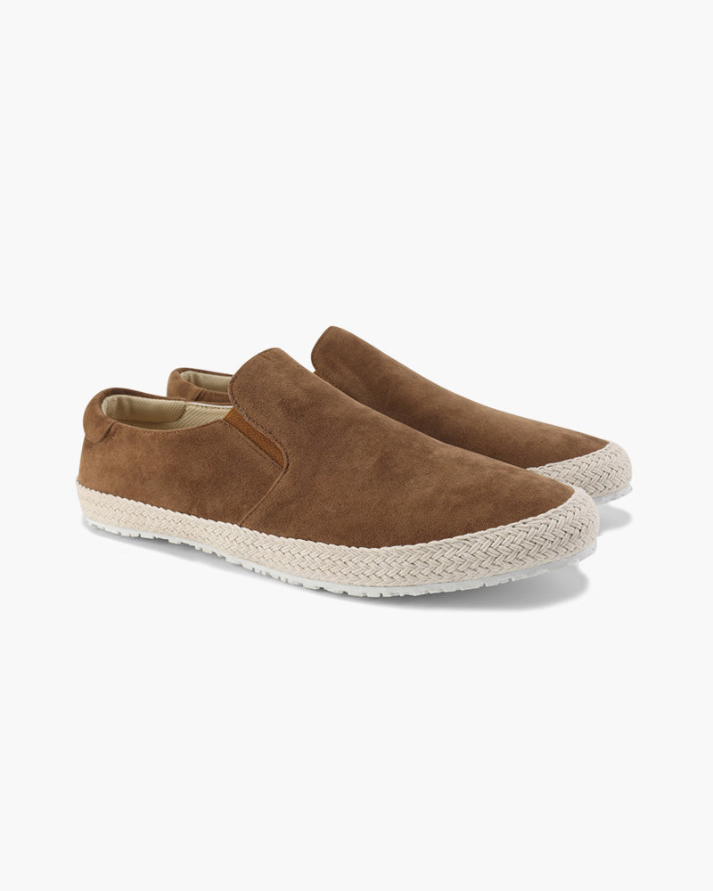 Herren Slip-On Espadrille Wildleder Jute-Sohle