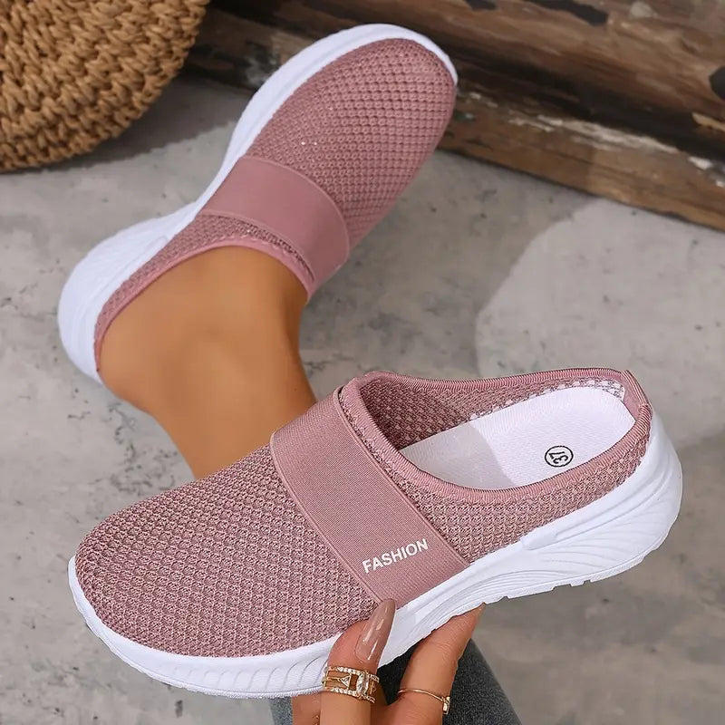 Damen Orthopädische Slip On Schuhe Klettverschluss