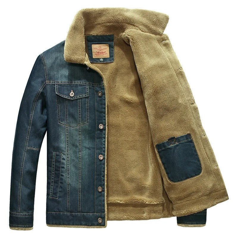 Herren Steppjacke Durchgehender Reißverschluss