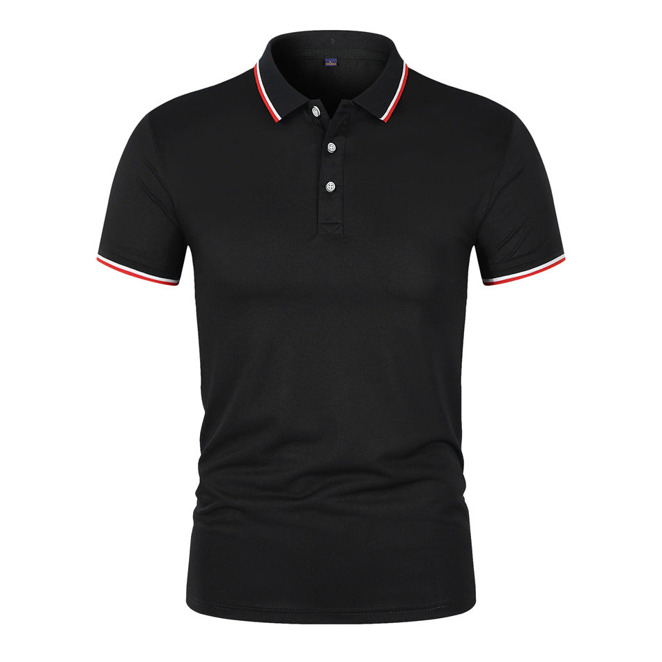 Herren Slim-Fit Poloshirt Kurzarm Baumwolle Weiß