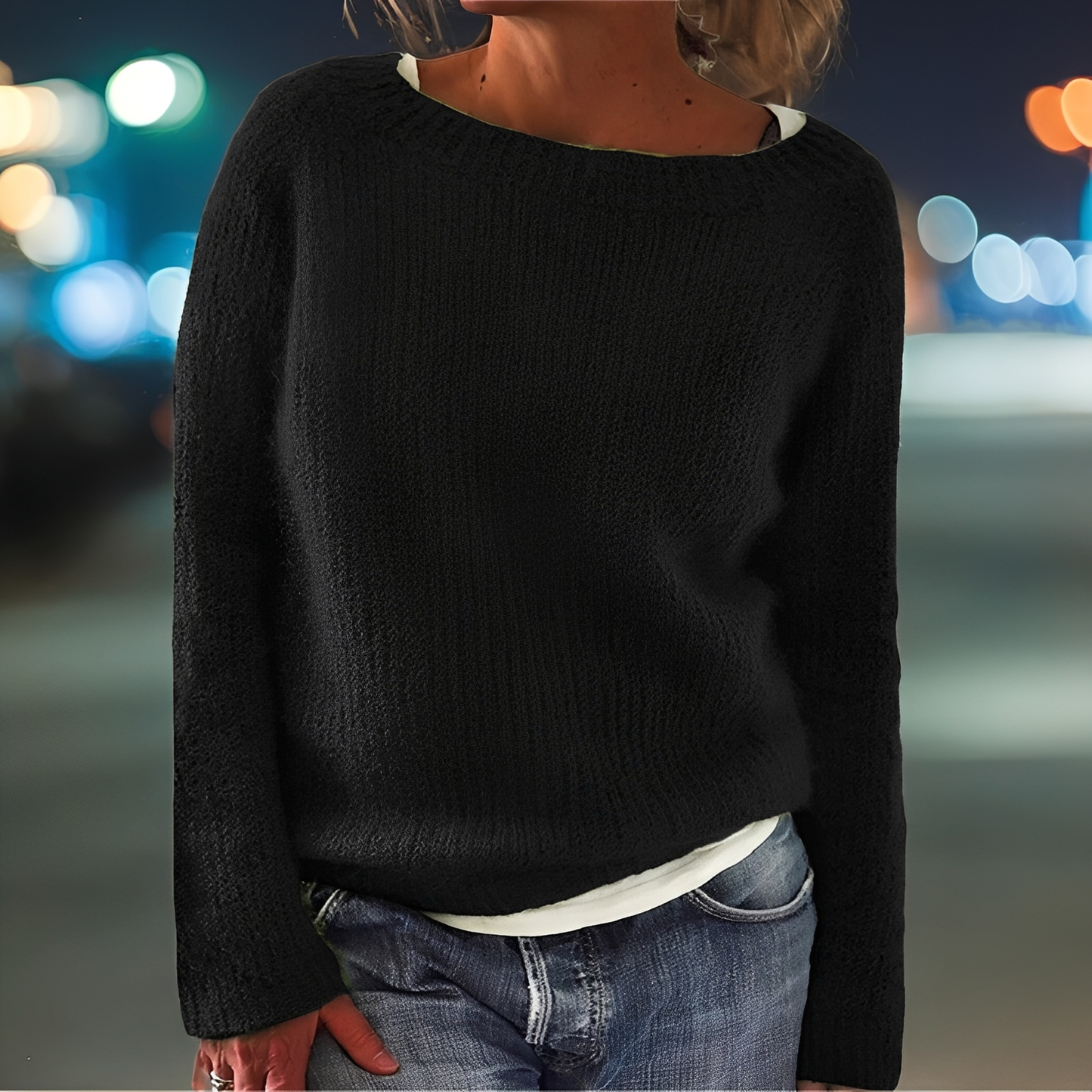 Abeeha Damen Pullover Locker Tanne