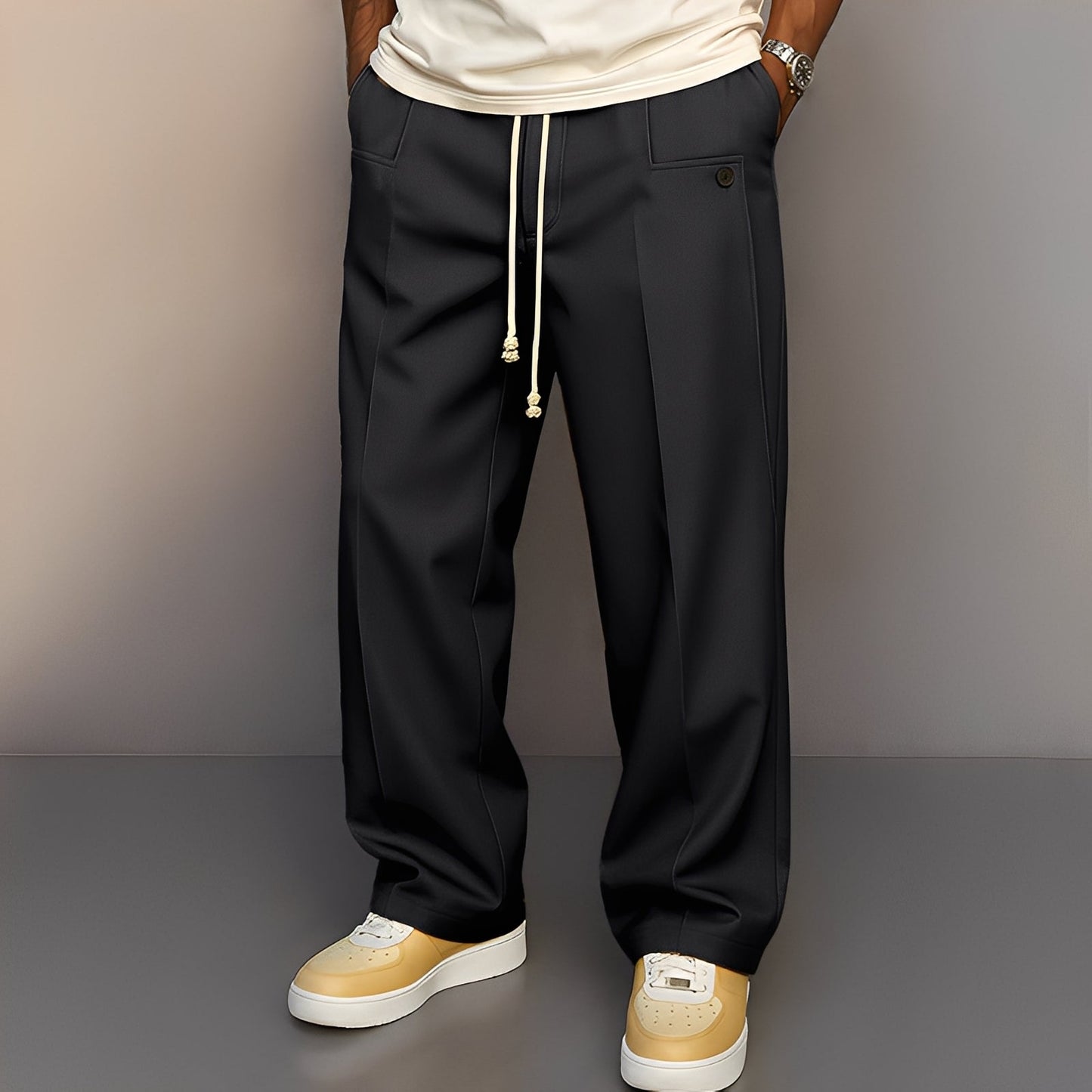 Herren Hose Weites Bein Bequem