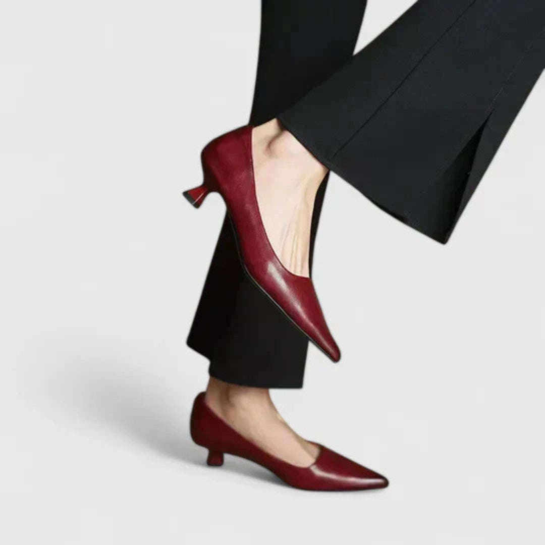 Damen Pumps Spitze Niedriger Absatz