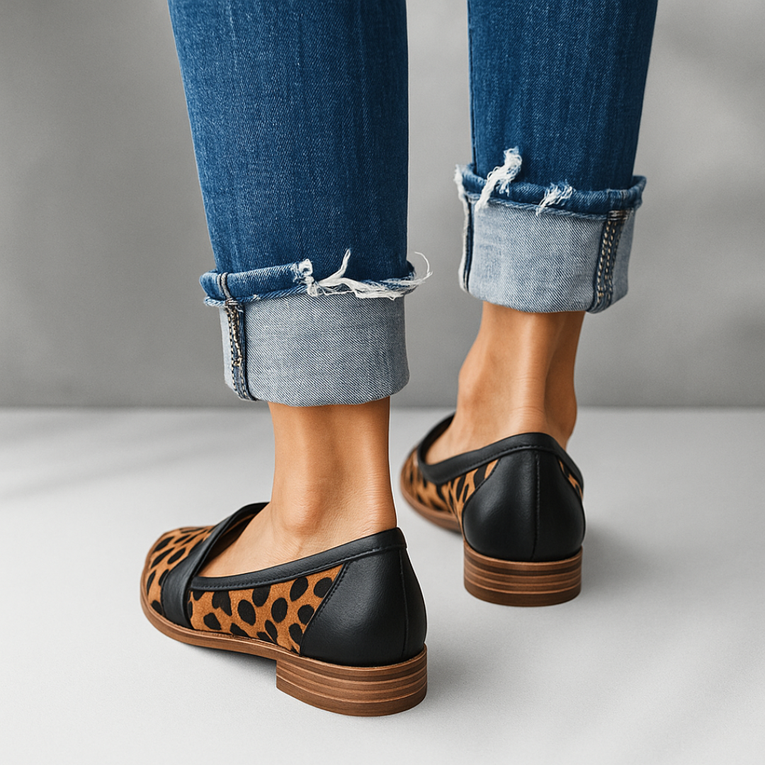 Damen Zehen-Loafer Schlanke Bequem Leder