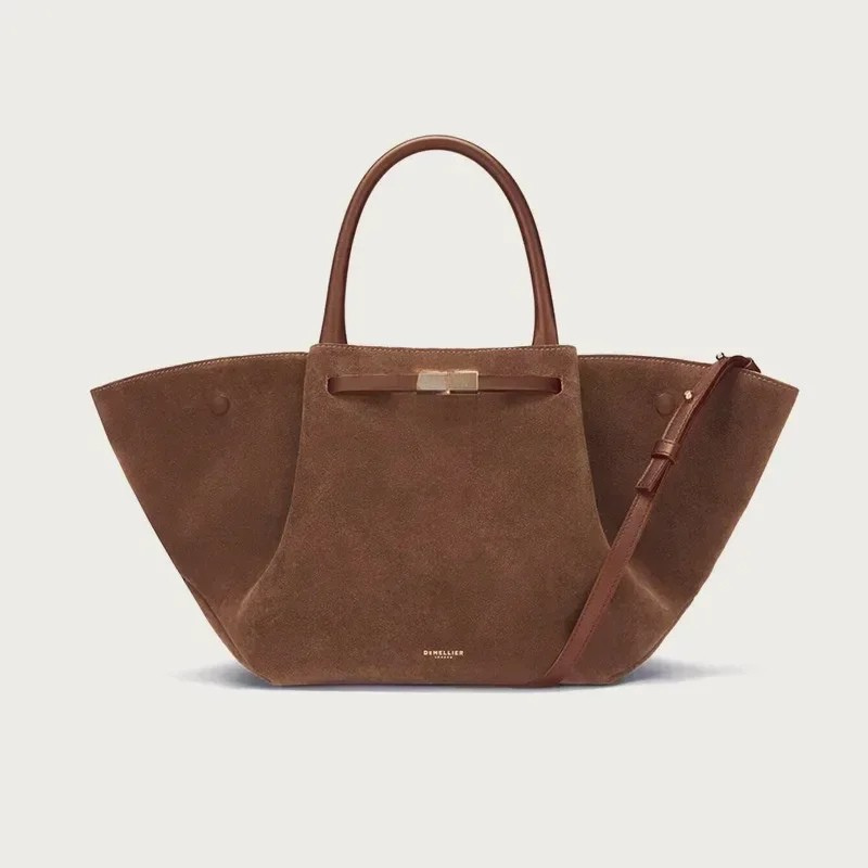 Damen Trapez-Tasche Leder Lässig