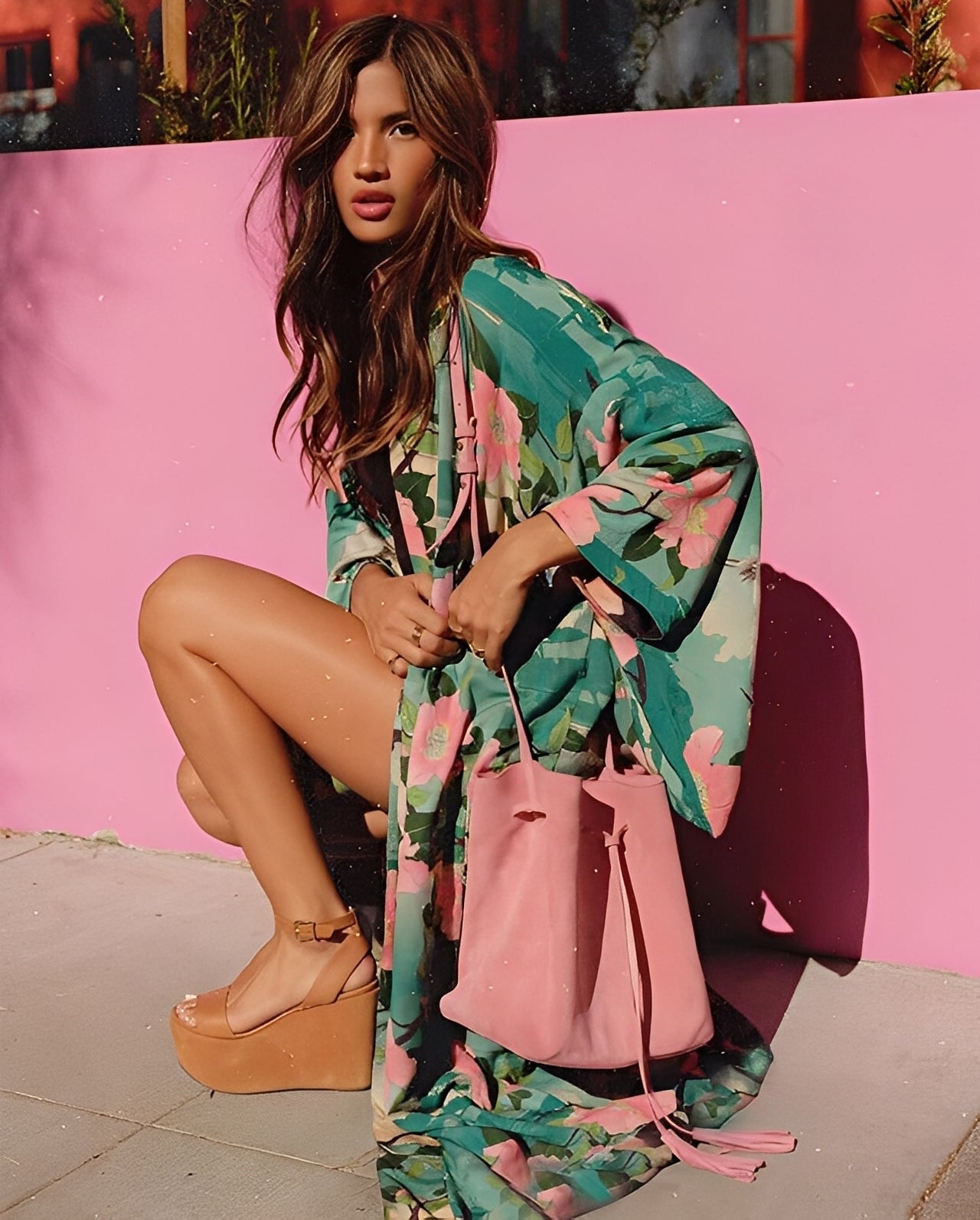 Damen Kimono-Kleid Leicht Chantal
