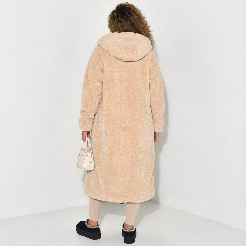 Damen Wendjacke Teddyfutter Lang