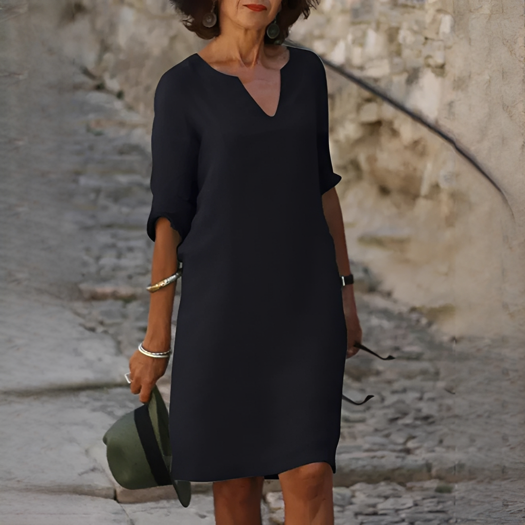 Damen V-Ausschnitt Kleid Elegantes Abendkleid