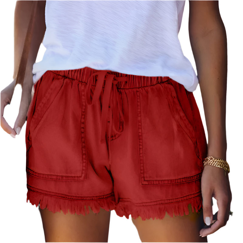 Norvielle Damen High-Waist Denim Shorts