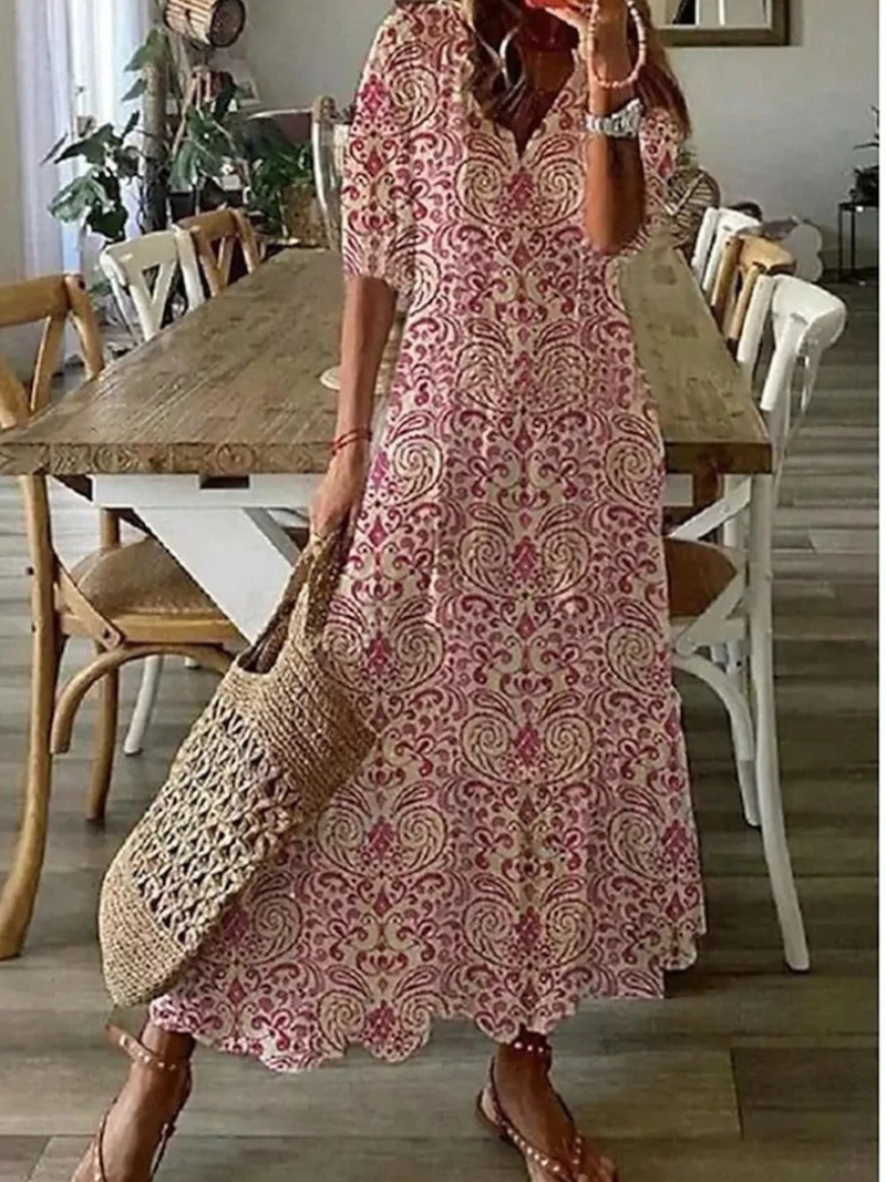 Damen Maxi-Kleid Strandtunika Leicht Sommerweiß