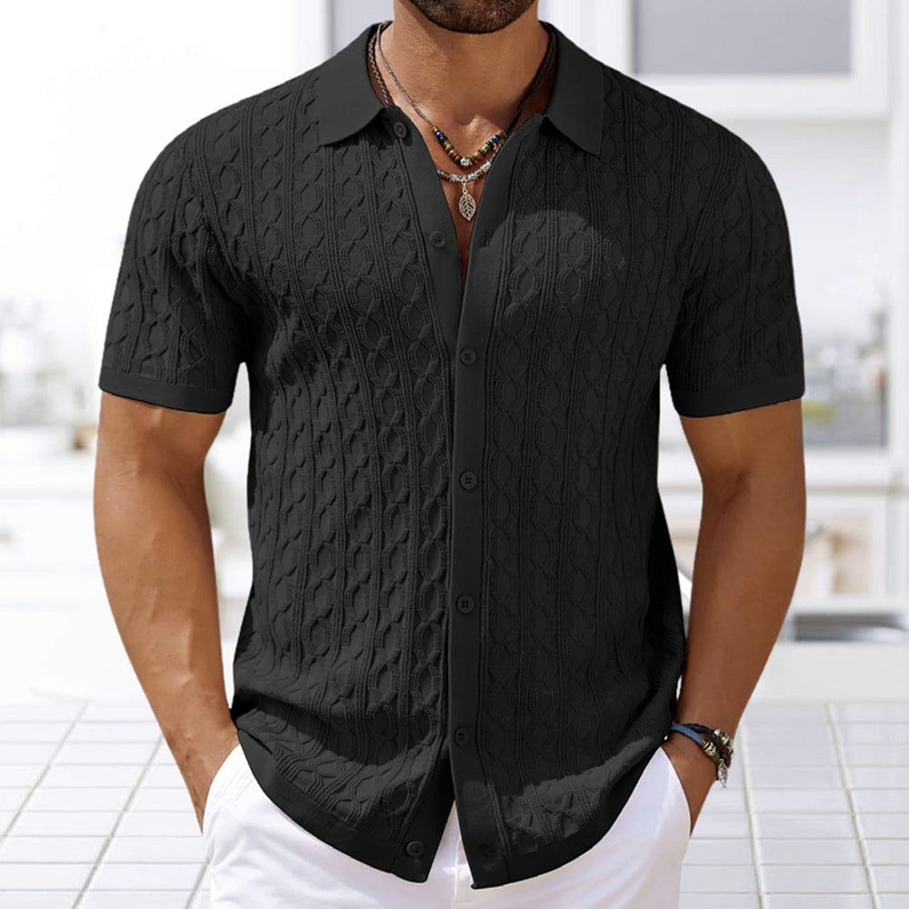 Herren Kurzarm Poloshirt Lässig Weiß