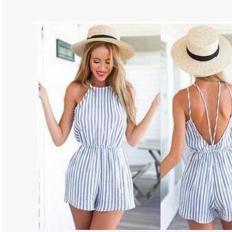 Damen Jumpsuit Fließendes Design Rückenausschnitt Norvielle - Norvielle