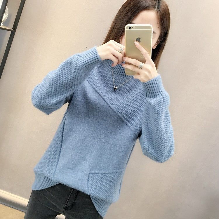 Damen Pullover Hochschulter Norvielle Strukturiert