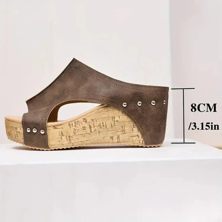 Luna Damen Orthopädische Sandalen Keilabsatz